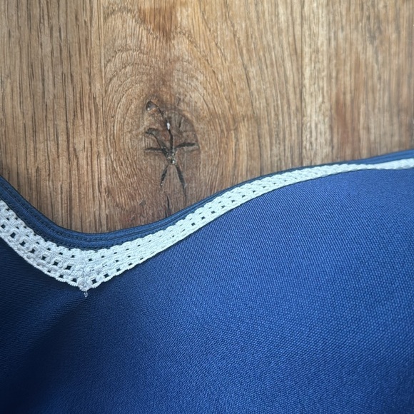 NEW HANES XXXL BLUE WHITE LACE BRA LINED WIREFREE ADJUSTABLE SMOOTHTEC - Picture 2 of 7